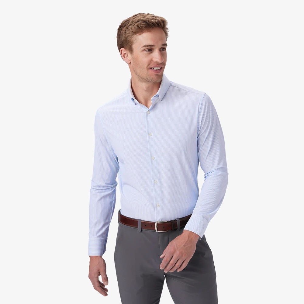 Mizzen and Main XXL Banker Stripe Dress Shirt
